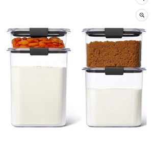 Rubbermaid Brilliance Tritan Airtight Pantry Food Storage 8-Pc Set, 2.8 Qt NWT